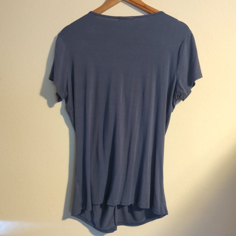 Zeagoo Short Sleeve V-Neck Twist Knot Blouse Size XL - Picture 6 of 8
